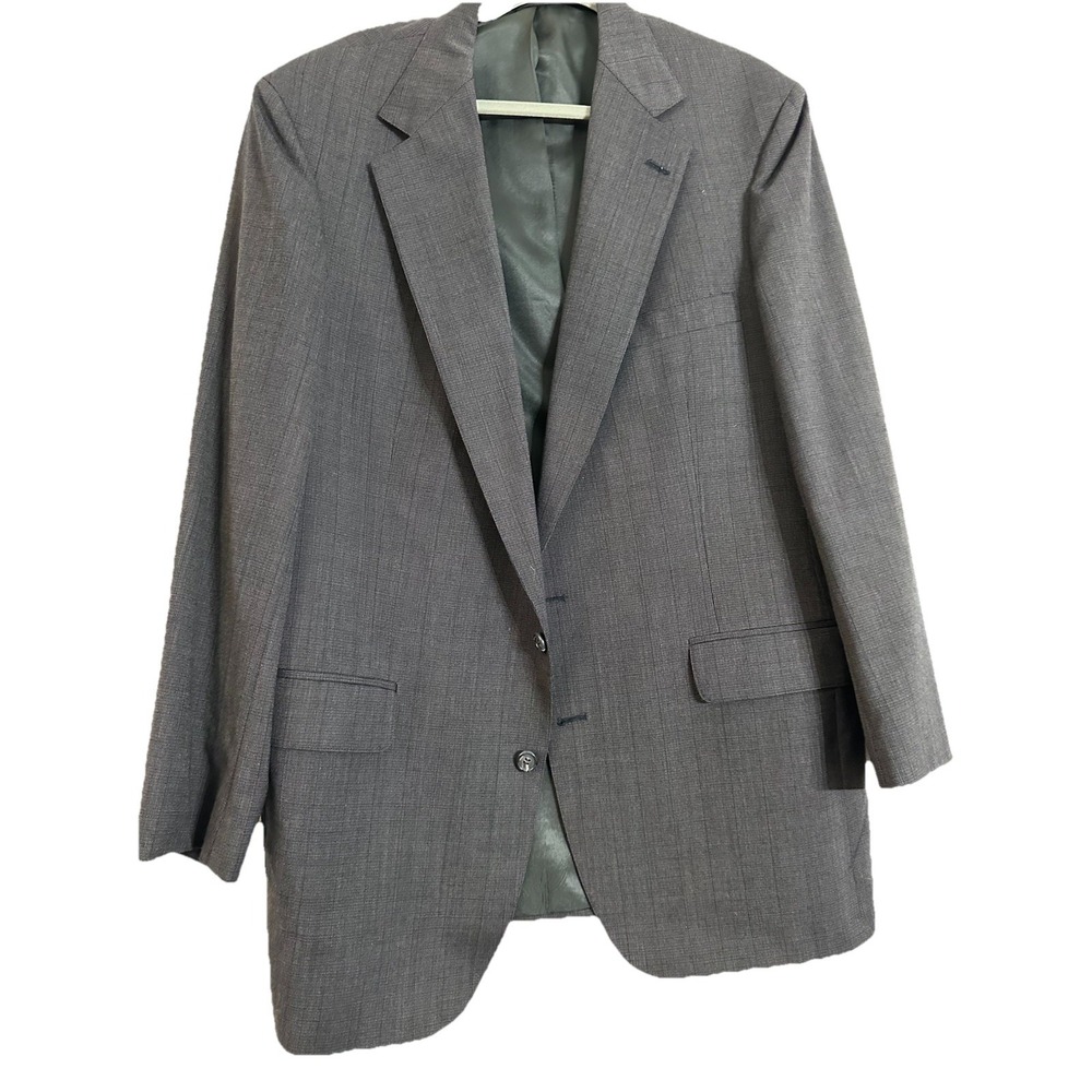 Sports Coat Mens 44 Long Wool Navy Two Button Blazer